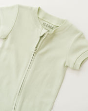 Short Sleeve Romper in Leafy Green