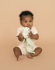 Fold-Over Shorts in Rosy Peach