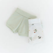 Fold-Over Shorts in Leafy Green