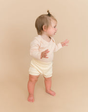 Fold-Over Shorts in Sunny Yellow