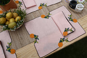 Hand Embroidered Farm To Table Placemats 14" '18" (Set of 4)
