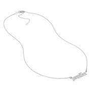 Medium Flat Bubble Nameplate Necklace