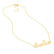Doodle Script Nameplate Necklace