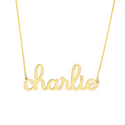 Doodle Script Nameplate Necklace