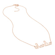 Doodle Script Nameplate Necklace
