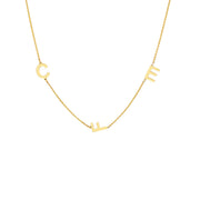 Block Initials Station Necklace