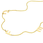 Block Initials Station Necklace