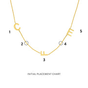 Block Initials Station Necklace