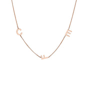 Block Initials Station Necklace