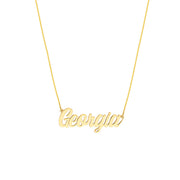 Script Nameplate Necklace