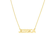 Block Letter Nameplate Necklace