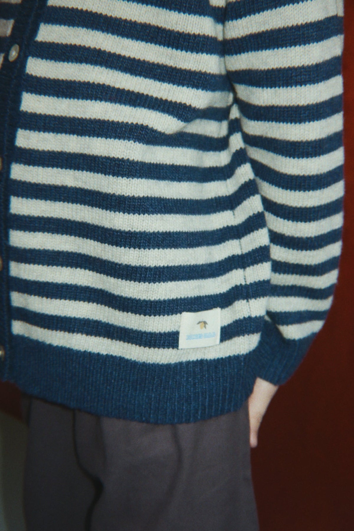 Billi Knit Cardigan in Blue Stripe