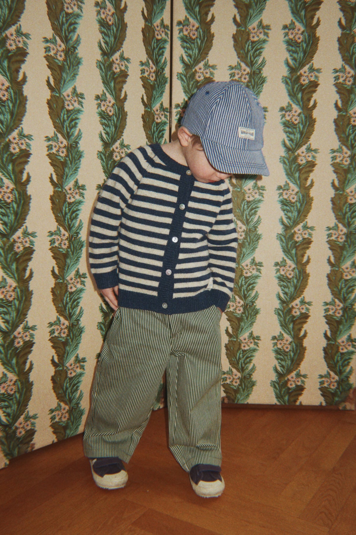 Billi Knit Cardigan in Blue Stripe