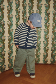 Billi Knit Cardigan in Blue Stripe