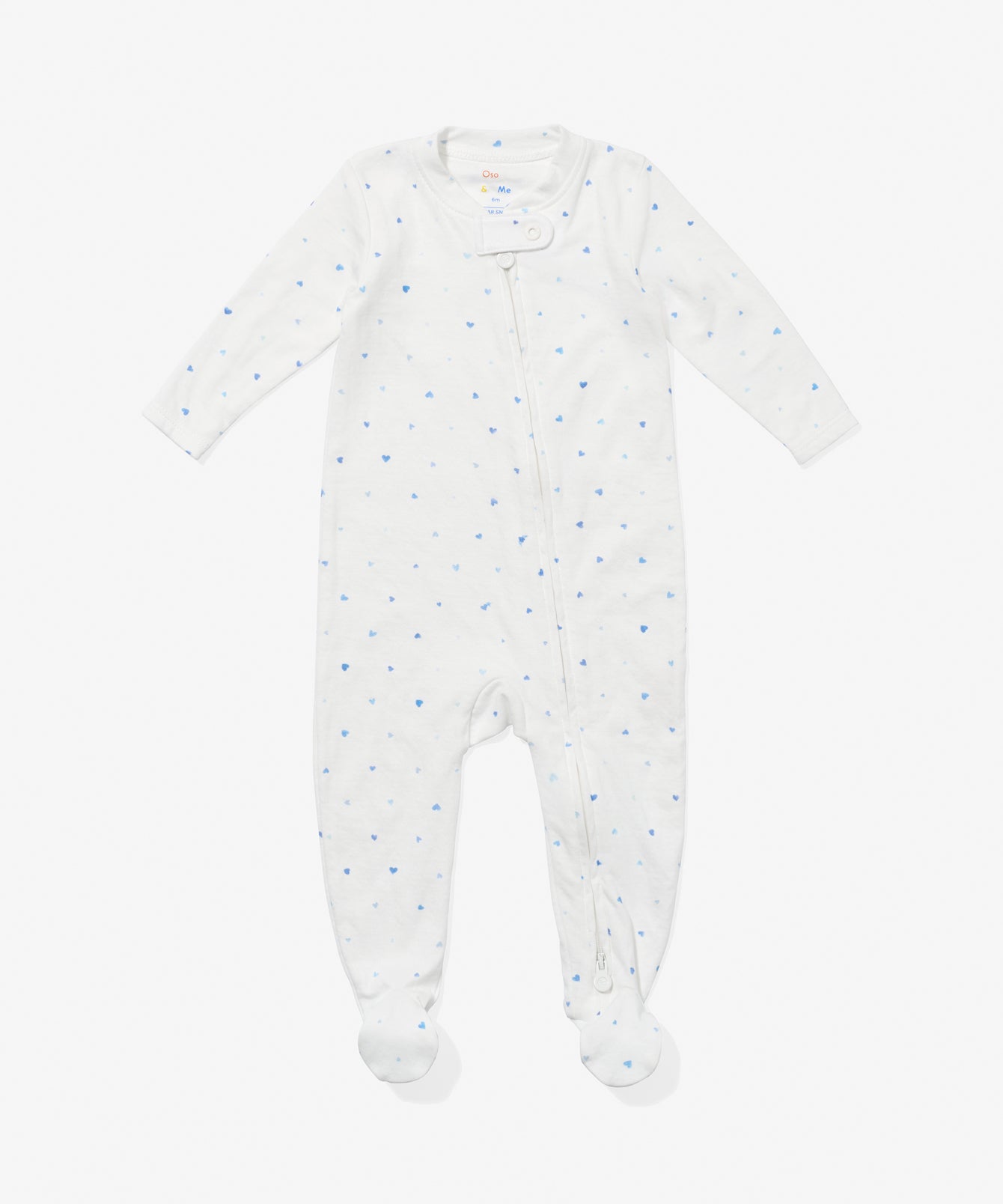 Marley Zip Pajama, Blue Hearts