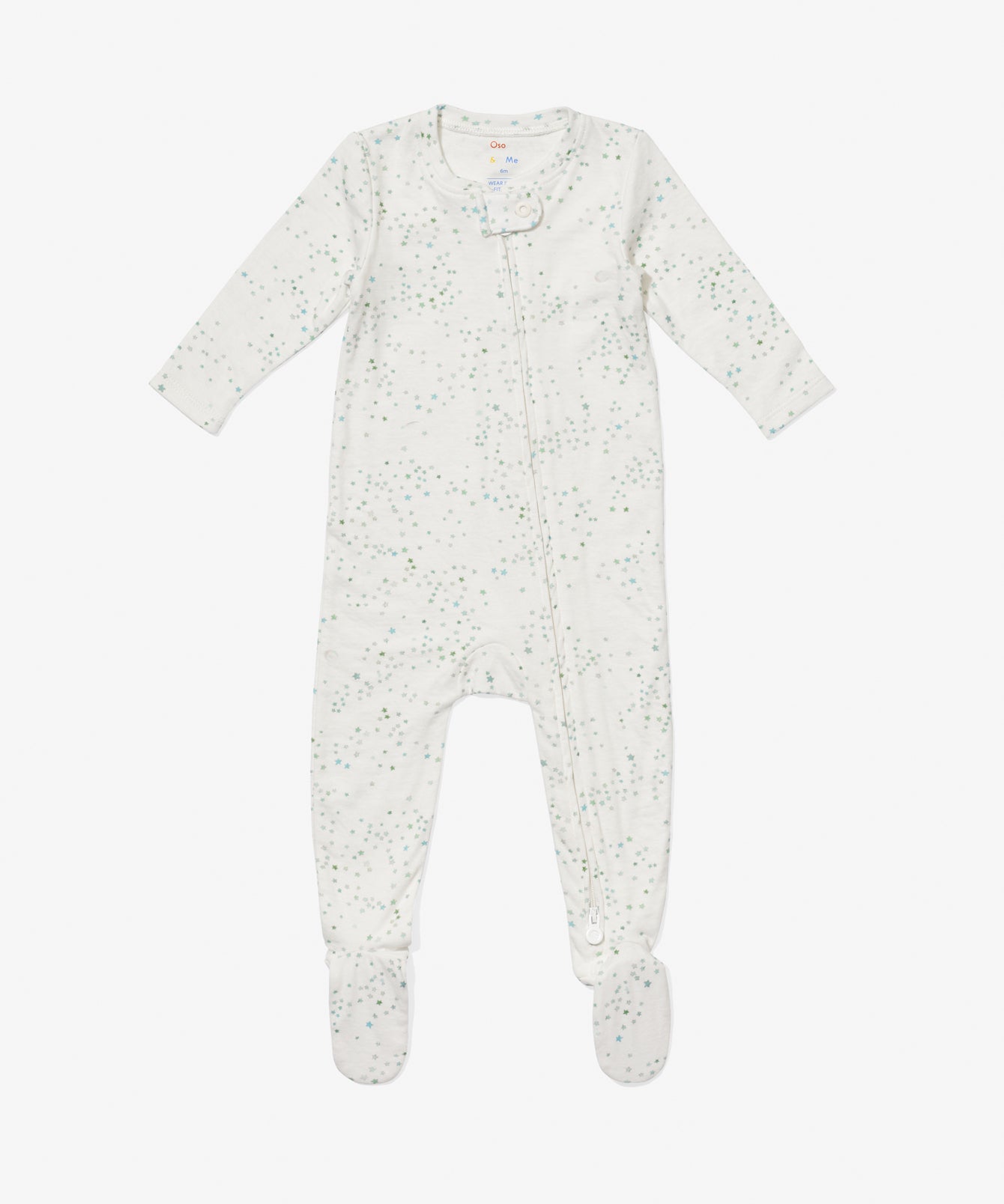Marley Zip Pajama, Seafoam Star