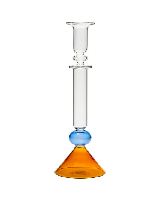 Martini Glass Candle Holder - Amber