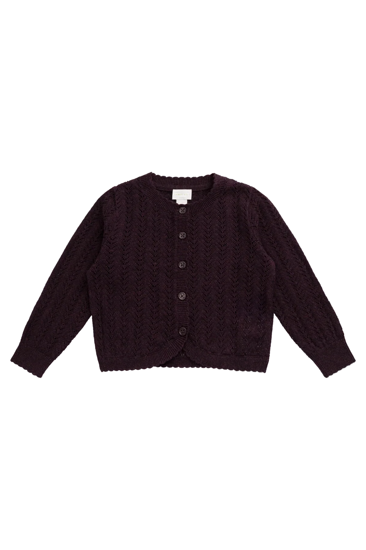 Maxine Knitted Cardigan in Blackcurrant