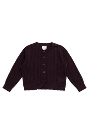 Maxine Knitted Cardigan in Blackcurrant