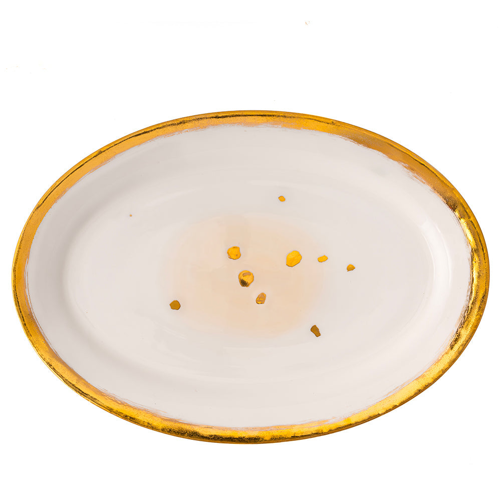 Michelangelo Bianco Oval Rim Platter
