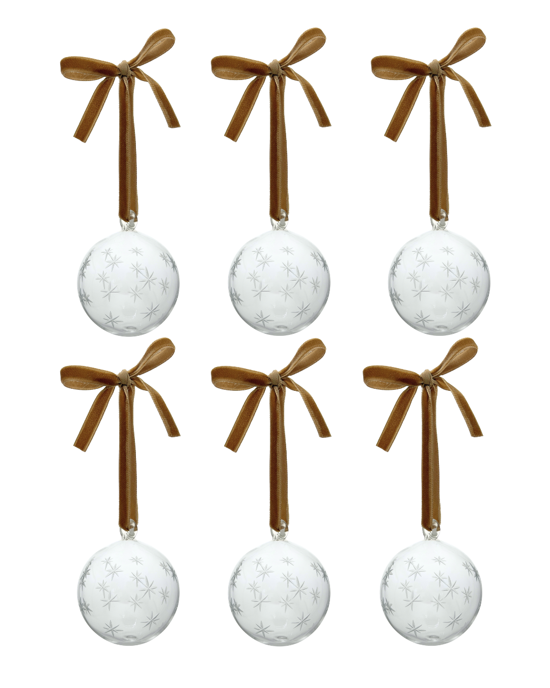 Mini Etched Celestial Baubles - Set of Six by Issy Granger