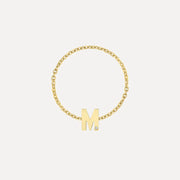 Mini Letter Chain Ring
