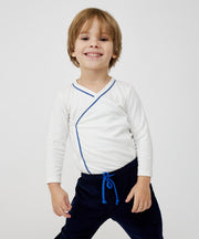 Crossbody One-piece, Navy Piping