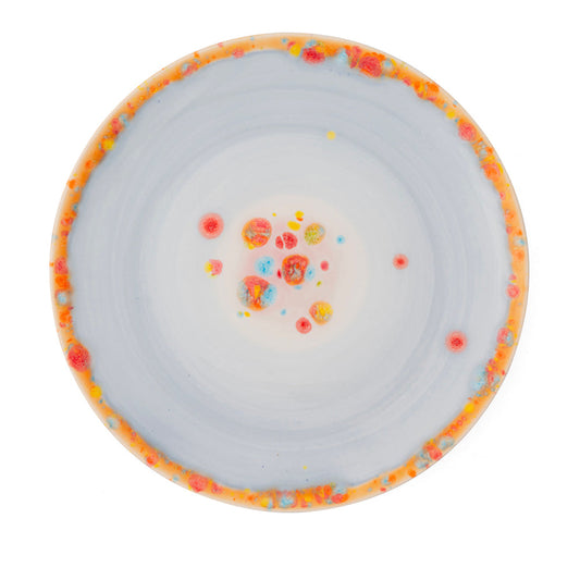 Murrine Gray Dinner Coupe Plate