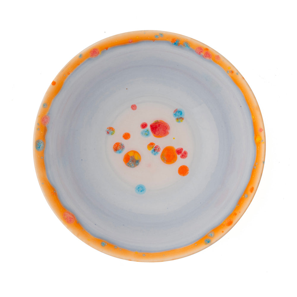 Murrine Gray Soup Coupe Plate
