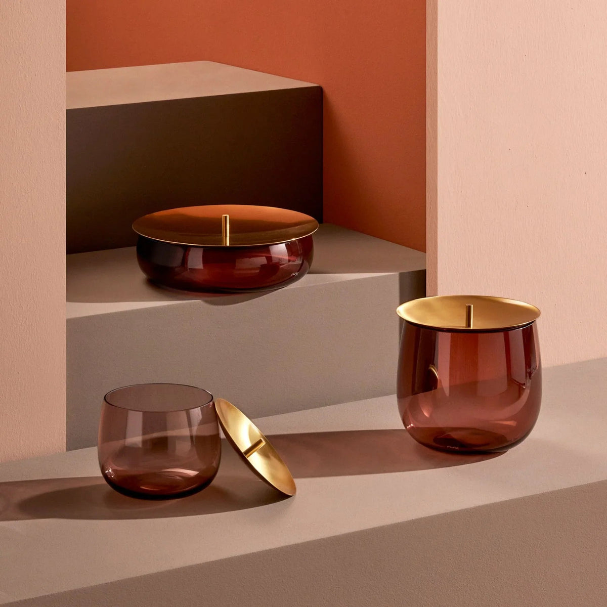 Beret Storage Box Small with Brass Lid