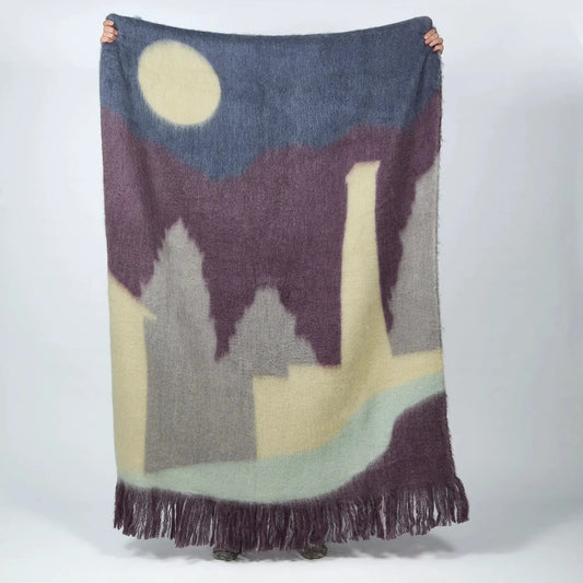 Mantas Ezcaray Mohair Blanket- Night