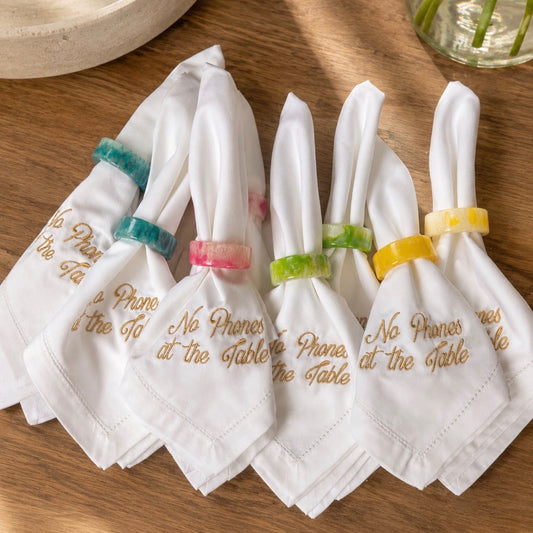 No Phones at the Table Dinner Napkins (Set of 4)