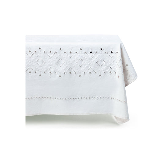 Ojete White Rectangular Tablecloth