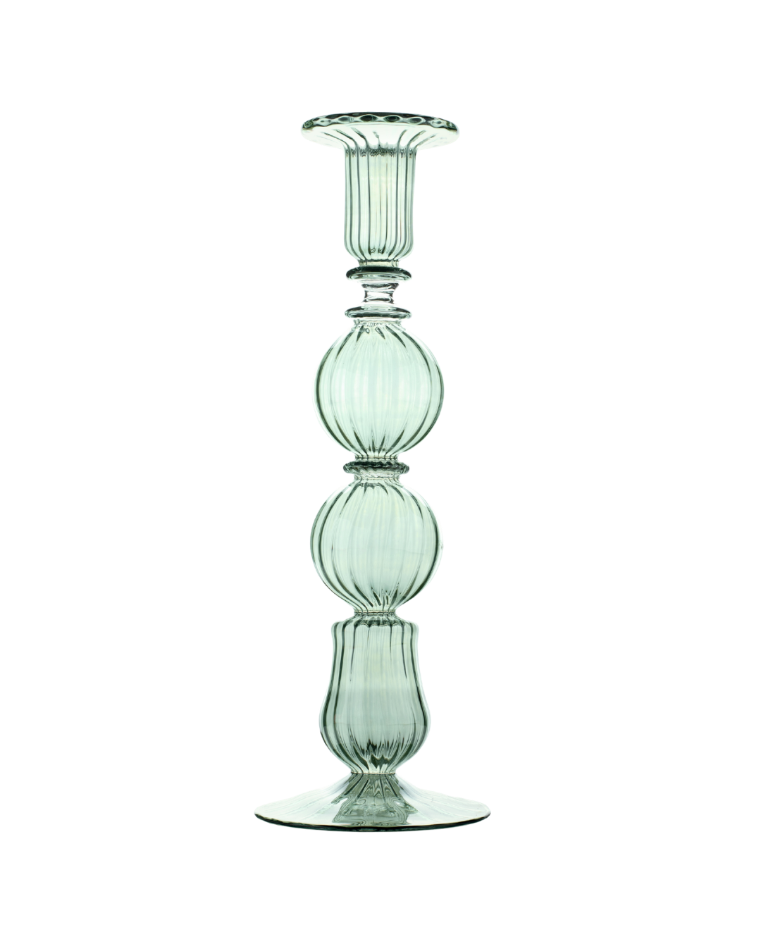 Ombo Glass Candle Holder - Green