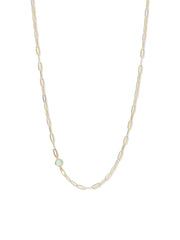 Classique Birthstone Paperclip Necklace