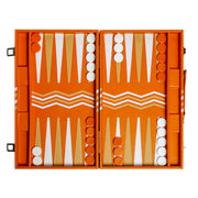 LEATHER BACKGAMMON ORANGE