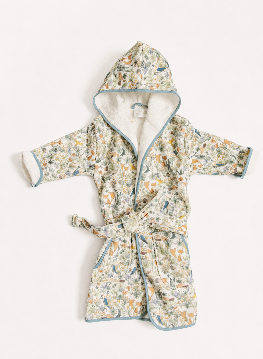 Organic Children's Bathrobe - Foxy Forest