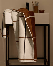 Organic Plush Towels (Bone Windowpane)