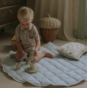 Picnic Gingham Play Mat - Blue