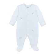 Lightblue Bubble Stars Embroidery Set 4 Pieces | Baby Boy