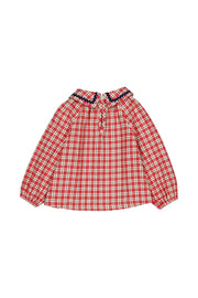 Paloma Baby Blouse in Check Christmas