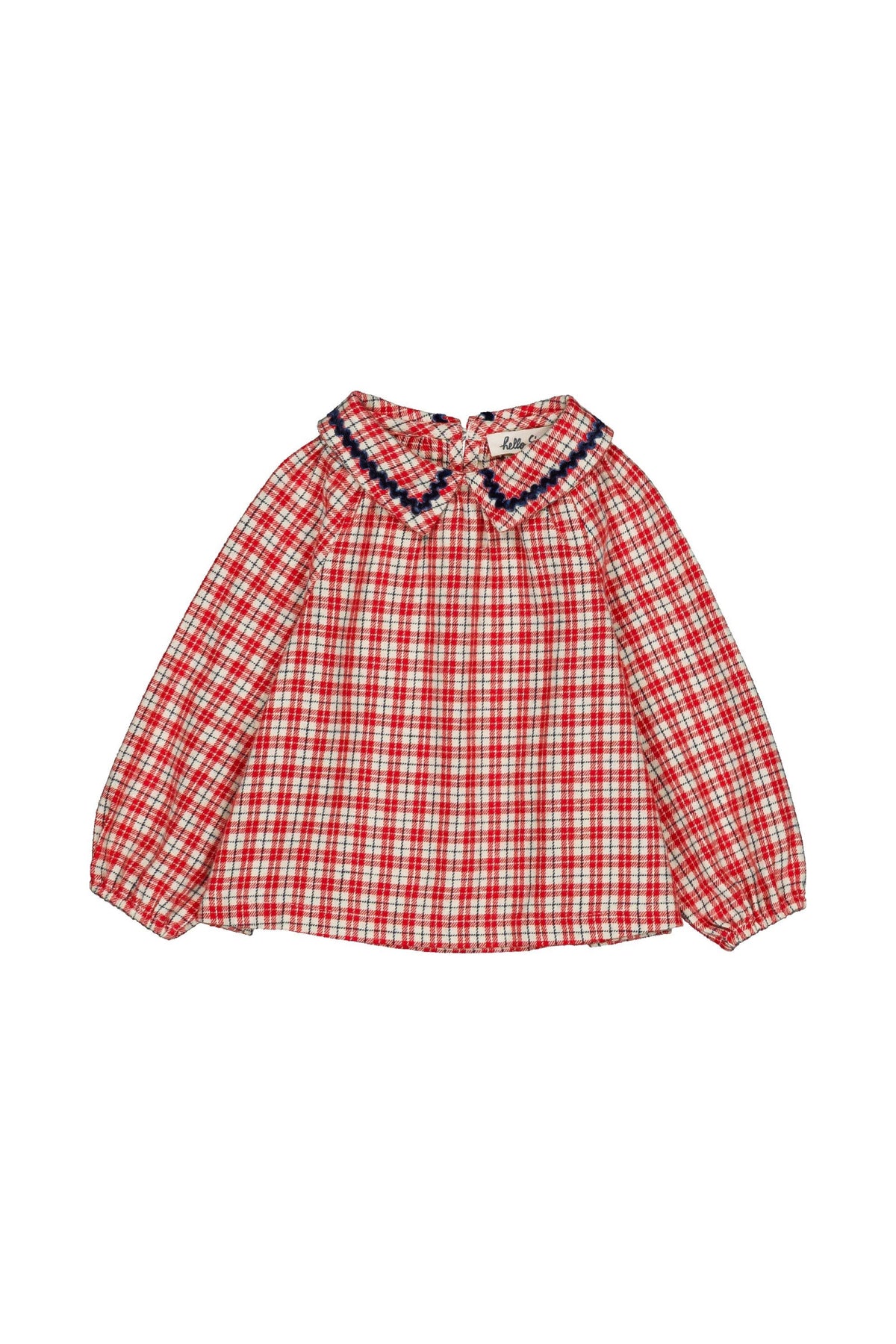 Paloma Baby Blouse in Check Christmas
