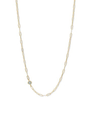 Classique Birthstone Paperclip Necklace