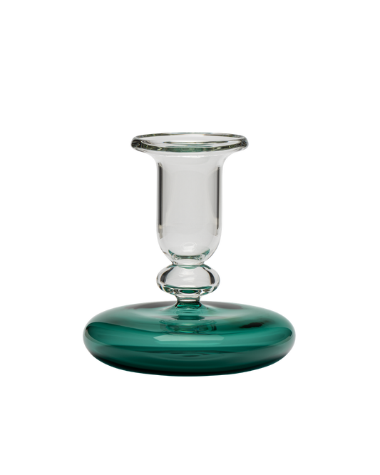 Pebble Glass Candle Holder - Teal