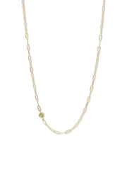 Classique Birthstone Paperclip Necklace