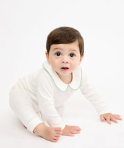 Peter Pan One-piece, Seafoam Piping