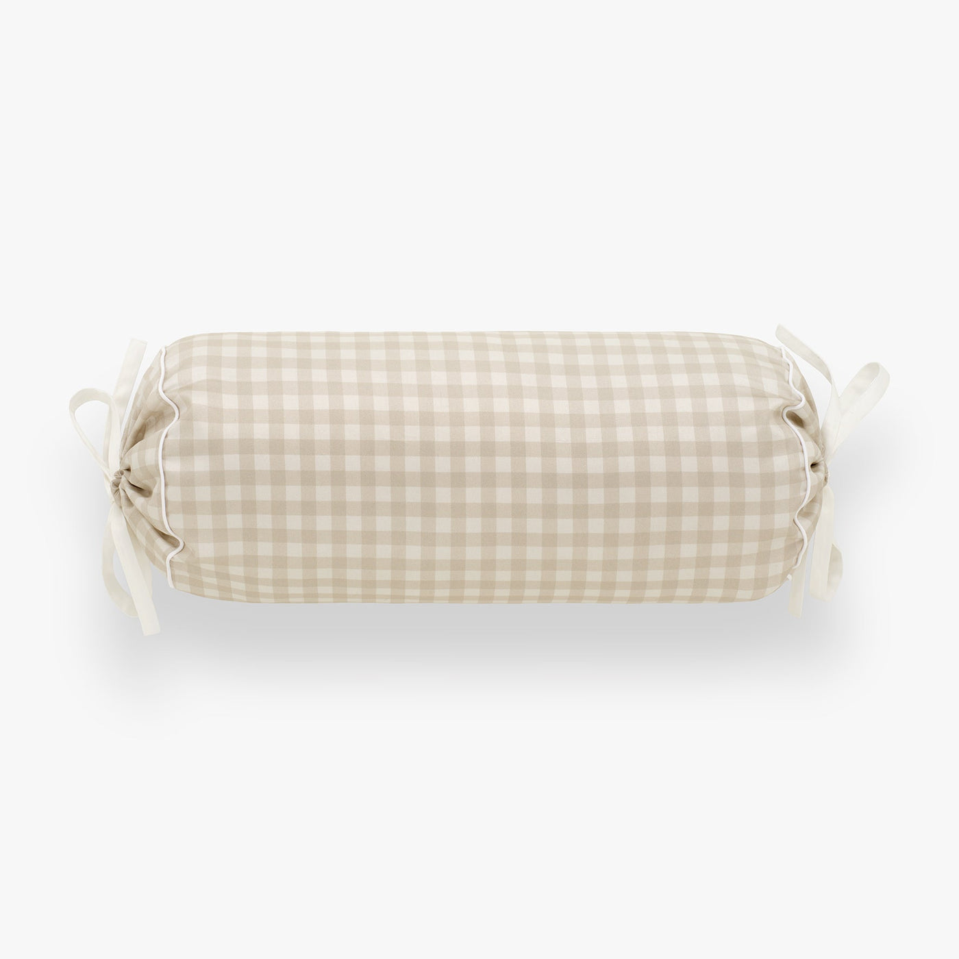 Picnic Gingham Bolster Pillow - Beige