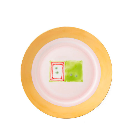 Pink Gold Bread Rim Plate