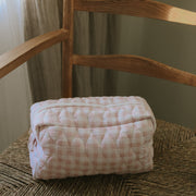 Toiletry Pouch - Pink Gingham
