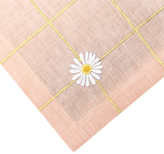 Hand Embroidered Blush Bloom Placemats 14" × 18" (Set of 4)